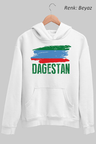 Dagestan Bayrağı Kafkas Unisex Kapüşonlu Sweatshirt