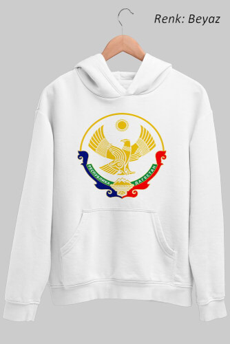 Dagestan Logo Kafkas Unisex Kapüşonlu Sweatshirt