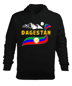 Dağıstan bayrağı,Dağıstan logosu. Erkek Kapüşonlu Hoodie Sweatshirt