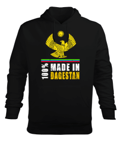 Dağıstan bayrağı,Dağıstan logosu. Erkek Kapüşonlu Hoodie Sweatshirt