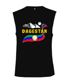 Dağıstan bayrağı,Dağıstan logosu. Kesik Kol Unisex Tişört