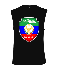 Dağıstan,Kafkas,Dağıstan Bayrağı,Dağıstan logosu. Kesik Kol Unisex Tişört