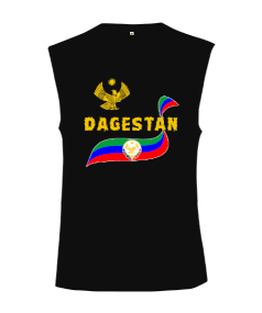 Dağıstan,Kafkas,Dağıstan Bayrağı,Dağıstan logosu. Kesik Kol Unisex Tişört