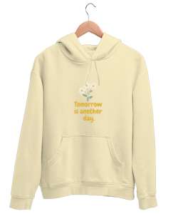 Daisy Krem Unisex Kapşonlu Sweatshirt