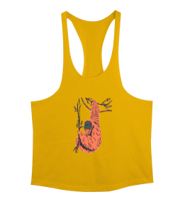 Dala tutunan güçlü maymun fitness motivasyon Erkek Tank Top Atlet