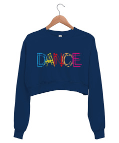 DANCE temalı Kadın Crop Sweatshirt