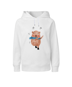 Dans eden ayıcıklı Çocuk Unisex Hoodie Kapüşonlu