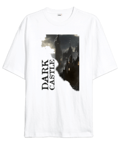 Dark Castle Tasarım Baskılı Oversize Unisex Tişört