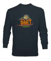 Dart - Oyun - Spor - Hedef Füme Erkek Sweatshirt - Thumbnail