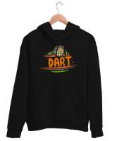 Dart - Oyun - Spor - Hedef Siyah Unisex Kapşonlu Sweatshirt - Thumbnail