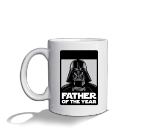 Darth Vader Father Of The Year Baskılı Beyaz Beyaz Kupa Bardak