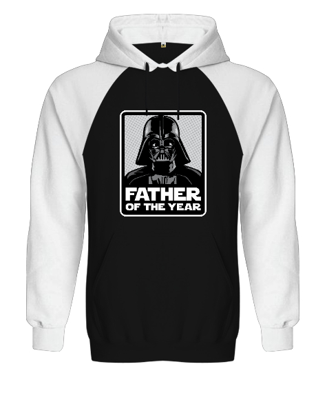 Darth Vader Father Of The Year Siyah/Beyaz Orjinal Reglan Hoodie Unisex Sweatshirt