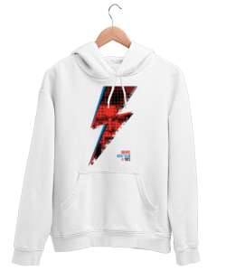 David Bowie USA Tour Rock Metal Beyaz Unisex Kapşonlu Sweatshirt