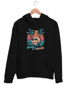 Dead İnside Baskılı Siyah Unisex Kapşonlu Sweatshirt