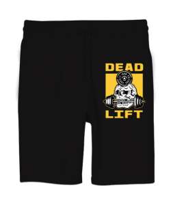 Dead Lift Vücut Geliştirme GYM Bodybuilding Fitness Baskılı Siyah Unisex Sweatshirt Şort Regular Fit