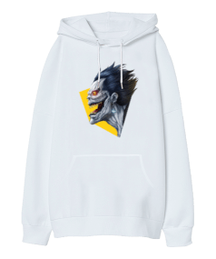 Death Note Anime Ryuk Tasarım Baskılı Oversize Unisex Kapüşonlu Sweatshirt