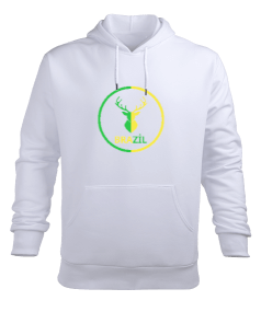 Deer Brazil Erkek Kapüşonlu Hoodie Sweatshirt