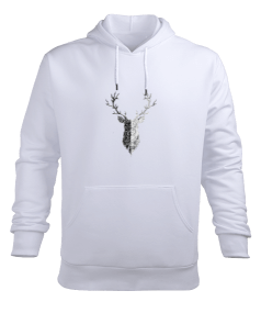 deer Erkek Kapüşonlu Hoodie Sweatshirt