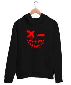 DEMON FACE Siyah Unisex Kapşonlu Sweatshirt