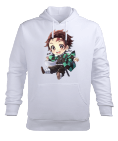 Demon Slayer Tanjiro Erkek Kapüşonlu Hoodie Sweatshirt