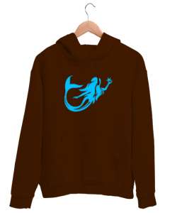 Deniz Kızı - Mermaid - Denizkızı Kahverengi Unisex Kapşonlu Sweatshirt