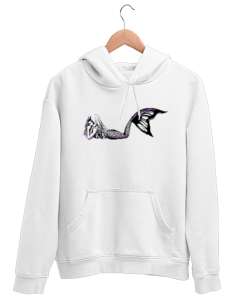 Deniz Kızı - Mermaid - Denizkızı V9 Beyaz Unisex Kapşonlu Sweatshirt