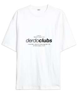 Derdo Club V3 Beyaz Oversize Unisex Tişört