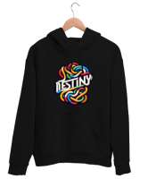 destiny graffiti Siyah Unisex Kapşonlu Sweatshirt - Thumbnail