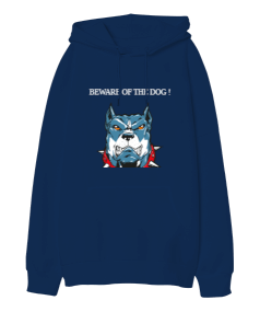 DİKKAT KÖPEK VAR Oversize Unisex Kapüşonlu Sweatshirt