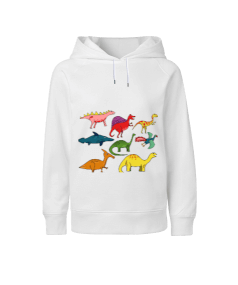 Dinozor Çocuk Unisex Hoodie Kapüşonlu