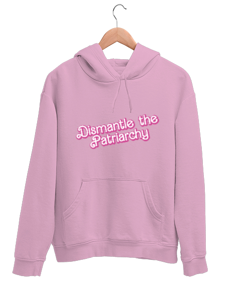 Tisho - Dismantle the Patriarchy Smash Pembe Unisex Kapşonlu Sweatshirt