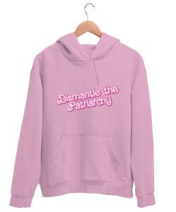 Dismantle the Patriarchy Smash Pembe Unisex Kapşonlu Sweatshirt