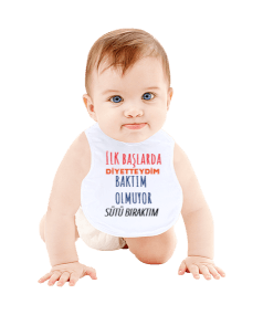 DİYETTEYDİM Bebek Mama Önlüğü