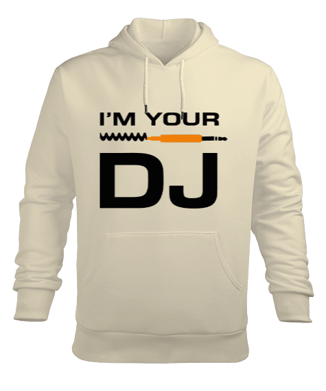 Tisho - DJ yazılı erkek kapüşonlu hoodie sweatshirt Erkek Kapüşonlu Hoodie Sweatshirt