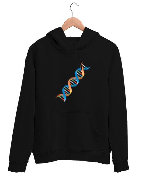 Tisho - DNA Siyah Unisex Kapşonlu Sweatshirt