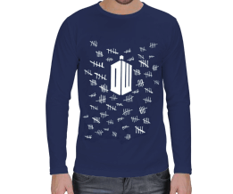 Doctor Who Silence T-shirt Mavi Erkek Uzun Kol