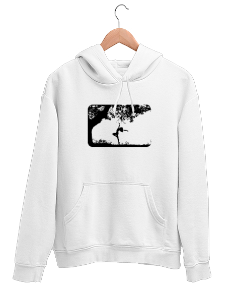 Tisho - doğa estetik Beyaz Unisex Kapşonlu Sweatshirt