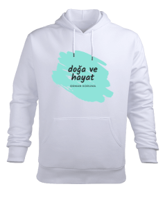 doğa ve hayat baskılı sweatshirt Erkek Kapüşonlu Hoodie Sweatshirt