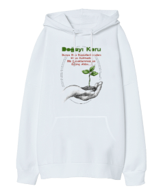 Doğayı Koru Oversize Unisex Kapüşonlu Sweatshirt