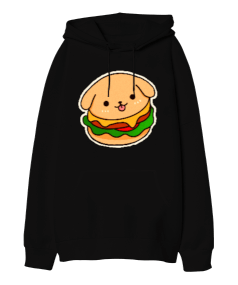 dogburger oversize sweat Oversize Unisex Kapüşonlu Sweatshirt