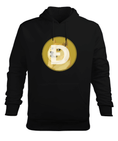 Doge Coin Holder v1H Black Erkek Kapüşonlu Hoodie Sweatshirt