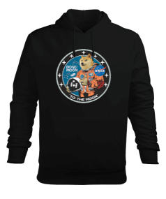 Doge To The Moon Erkek Kapüşonlu Hoodie Sweatshirt