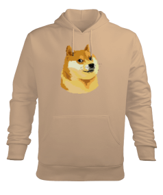 dogepixel v1H Camel Erkek Kapüşonlu Hoodie Sweatshirt