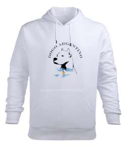 Dogo argentino Beyaz Erkek Kapüşonlu Hoodie Sweatshirt