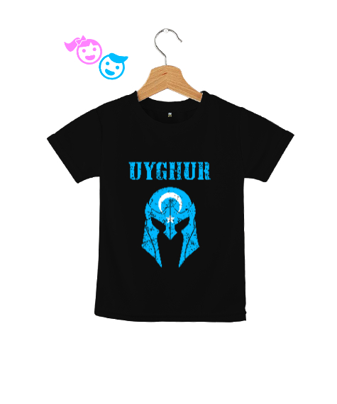 Tisho - Doğu Türkistan,Uyghur,East Turkestan. Siyah Çocuk Unisex