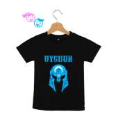 Doğu Türkistan,Uyghur,East Turkestan. Siyah Çocuk Unisex - Thumbnail