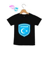 Doğu Türkistan,Uyghur,East Turkestan. Siyah Çocuk Unisex - Thumbnail