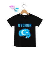 Doğu Türkistan,Uyghur,East Turkestan. Siyah Çocuk Unisex - Thumbnail