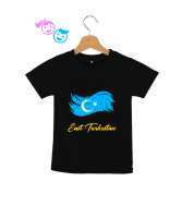 Doğu Türkistan,Uyghur,East Turkestan. Siyah Çocuk Unisex - Thumbnail