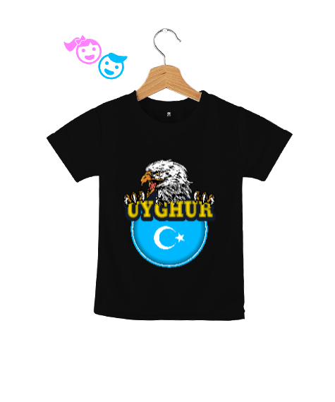 Tisho - Doğu Türkistan,Uyghur,East Turkestan. Siyah Çocuk Unisex